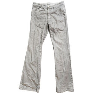 Cache Pants Womens Metallic Gray Trousers Twill Pants Stretch Bootcut Size 4